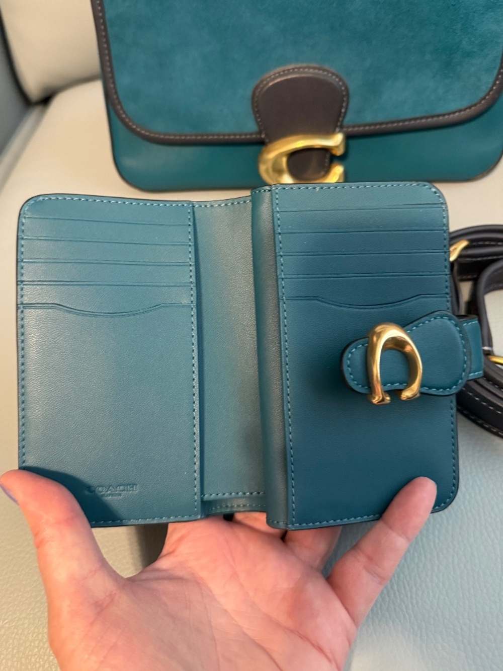 Coach Soft Tabby and Wallet Teal - Picture 10 of 12